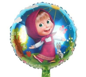 Balon foliowy MASZA I NIEDŹWIEDŹ 45 cm