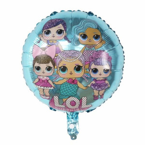 Balon foliowy LALKI LOL SURPRISE 45 cm - NIEBIESKI