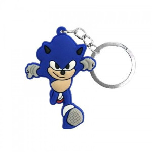 Brelok gumowy JEŻ SONIC - SZYBKI JAK BŁYSKAWICA