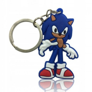 Brelok gumowy JEŻ SONIC - SZYBKI JAK BŁYSKAWICA