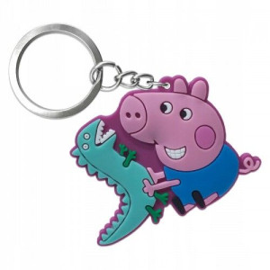 Brelok gumowy prezent ŚWINKA PEPPA GEORGE ZE SMOKIEM