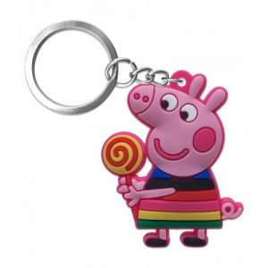 Brelok gumowy prezent ŚWINKA PEPPA PEPA Z LIZAKIEM