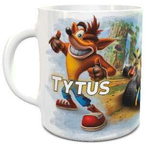 Kubek z imieniem dla graczy Crash Bandicoot