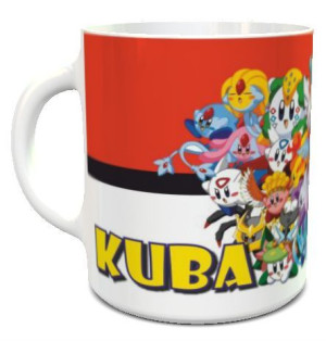 Kubek pokeball z imieniem dziecka Pokemon