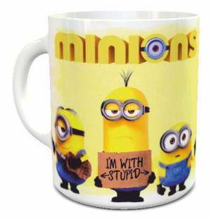 Kubek prezent dla dzieci MINIONKI ROZRABIAJĄ