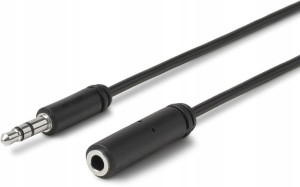 Estuff Stereo Audio Cable 5m 3.5 Minijack Black
