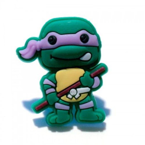 Przypinka broszka gumowa ŻÓŁWIE NINJA - DONATELLO