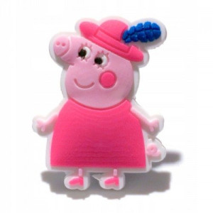 Przypinka broszka gumowa ŚWINKA PEPPA - BABCIA ŚWINKA