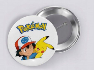 Przypinka button 58 mm POKEMON GO - PIKACHU ASH