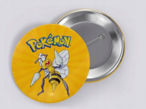 Przypinka button 58 mm POKEMON GO ASH - BEEDRILL