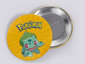 Przypinka button 58 mm POKEMON GO ASH - BULBASAUR