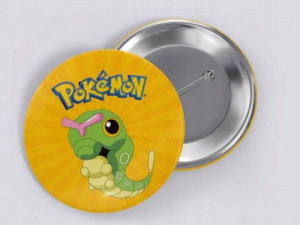 Przypinka button 58 mm POKEMON GO ASH - CATERPIE