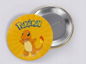 Przypinka button 58 mm POKEMON GO ASH - CHARMANDER