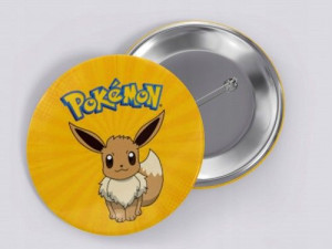 Przypinka button 58 mm POKEMON GO ASH - EEVEE