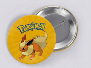 Przypinka button 58 mm POKEMON GO ASH - FLAREON
