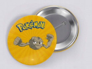Geodude Pokemon - przypinka button 58 mm
