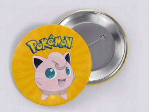 Przypinka button 58 mm POKEMON GO ASH - JIGGLYPUFF