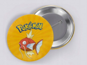 Przypinka button 58 mm POKEMON GO ASH - MAGIKARP