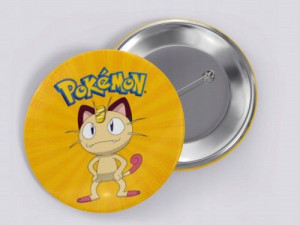 Przypinka button 58 mm POKEMON GO ASH - MEOWTH