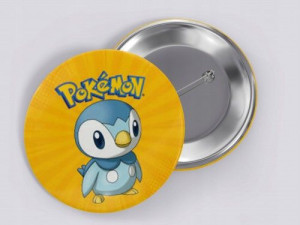 Przypinka button 58 mm POKEMON GO ASH - PIPLUP