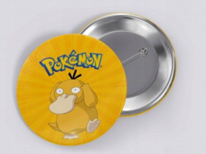 Przypinka button 58 mm POKEMON GO ASH - PSYDUCK