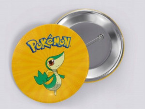 Przypinka button 58 mm POKEMON GO ASH - SNIVY