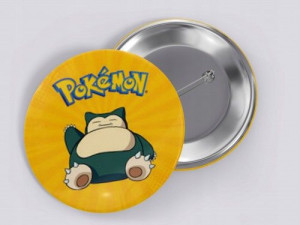 Przypinka button 58 mm POKEMON GO ASH - SNORLAX
