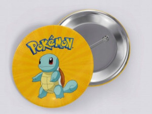 Przypinka button 58 mm POKEMON GO ASH - SQUIRTLE