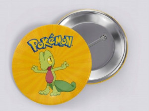 Przypinka button 58 mm POKEMON GO ASH - TREECKO