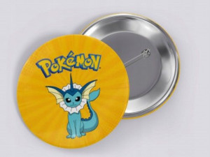 Przypinka button 58 mm POKEMON GO ASH - VAPOREON