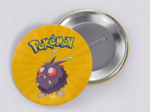 Przypinka button 58 mm POKEMON GO ASH - VENONAT