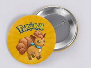 Przypinka button 58 mm POKEMON GO ASH - VULPIX