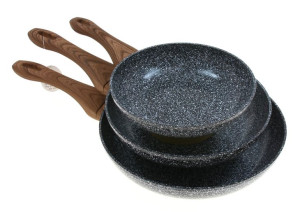 3 X Patelnia Ceramiczna Granitowa Indukcja Gaz
