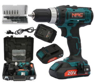 Wkrętarka Akumulatorowa Nac Cdb2-li-20 V 2 Akumulatory + Walizka