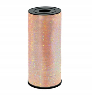 Wstążka holograficzna brokatowa rose gold 92 m