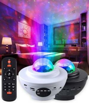 Projektor Gwiazd Rzutnik Lampka Nocna Głośnik Bluetooth Czarna