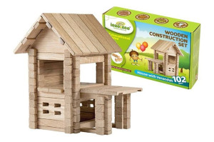 Klocki Drewniane - Domek Z Werandą 102 El.