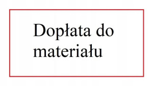Dopłata do tkaniny welurowej tapczany