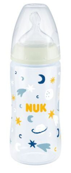 Butelka NUK FC+ Night 300 ml smoczek silikon M (6-18m) z czujnikiem tempera
