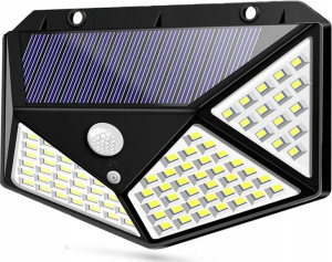 Halogen Lampa Solarna Czujnik Ruch Zmierzch 100led