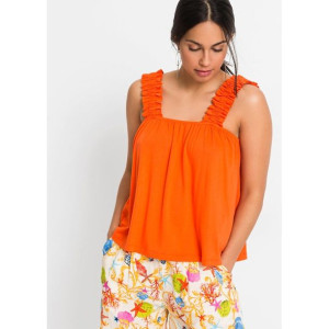 Luźna Bluzka Oversize Marszczone Ramiączka 36-38 946087