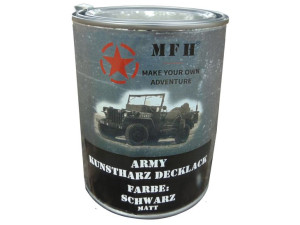 Farba Wojskowa Czarna Matowa Ral 9021 1 Litr