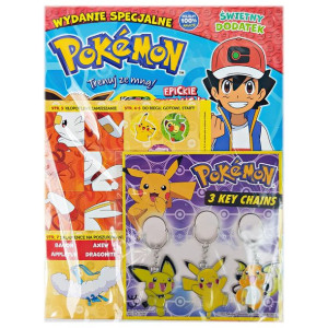 POKEMON Trenuj Ze Mną WS 1/2023 + 3 KEY CHAINS