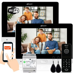 Zestaw 2x Monitor Wifi Wideodomofon Ip Tuya
