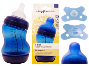 Antykolkowa Butelka Difrax S 200ml + Smoczek 0+