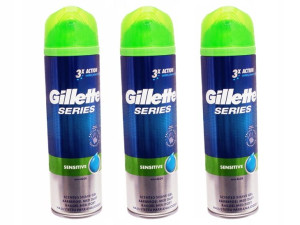3x Gillette Sensitive Żel Do Golenia Aloes 200ml