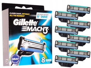 Gillette Mach 3 Ostrza Wkłady Noże Do Maszynki X8