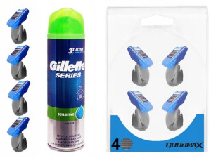 4x Ostrza Zamienniki Do Gillette Fusion + Żel