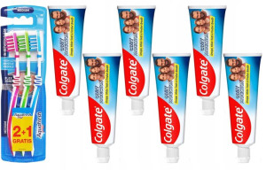 Zestaw Do Zębów 3x Szczoteczka + 6x Pasta Colgate