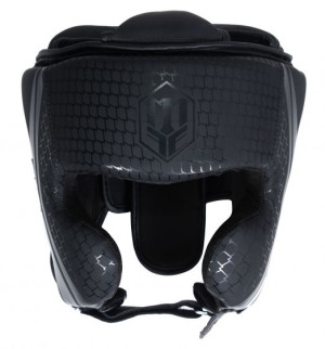 Kask bokserski sparingowy treningowy MASTERS Kickboxing KTOP-MATT-BLACK L